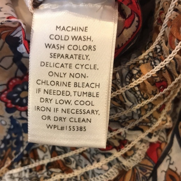 LINI Blue Multi Paisley V-Neck Long-Sleeve Blouse Size Extra Small - Picture 7 of 11